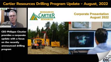 Cartier Presents Latest Drilling Program for Chimo Mine Project to the Online Investment Conference