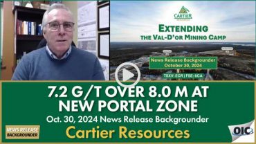 Cartier cuts 7.2 g/t over 8.0 m at the new Portal Zone – News Release Backgrounder